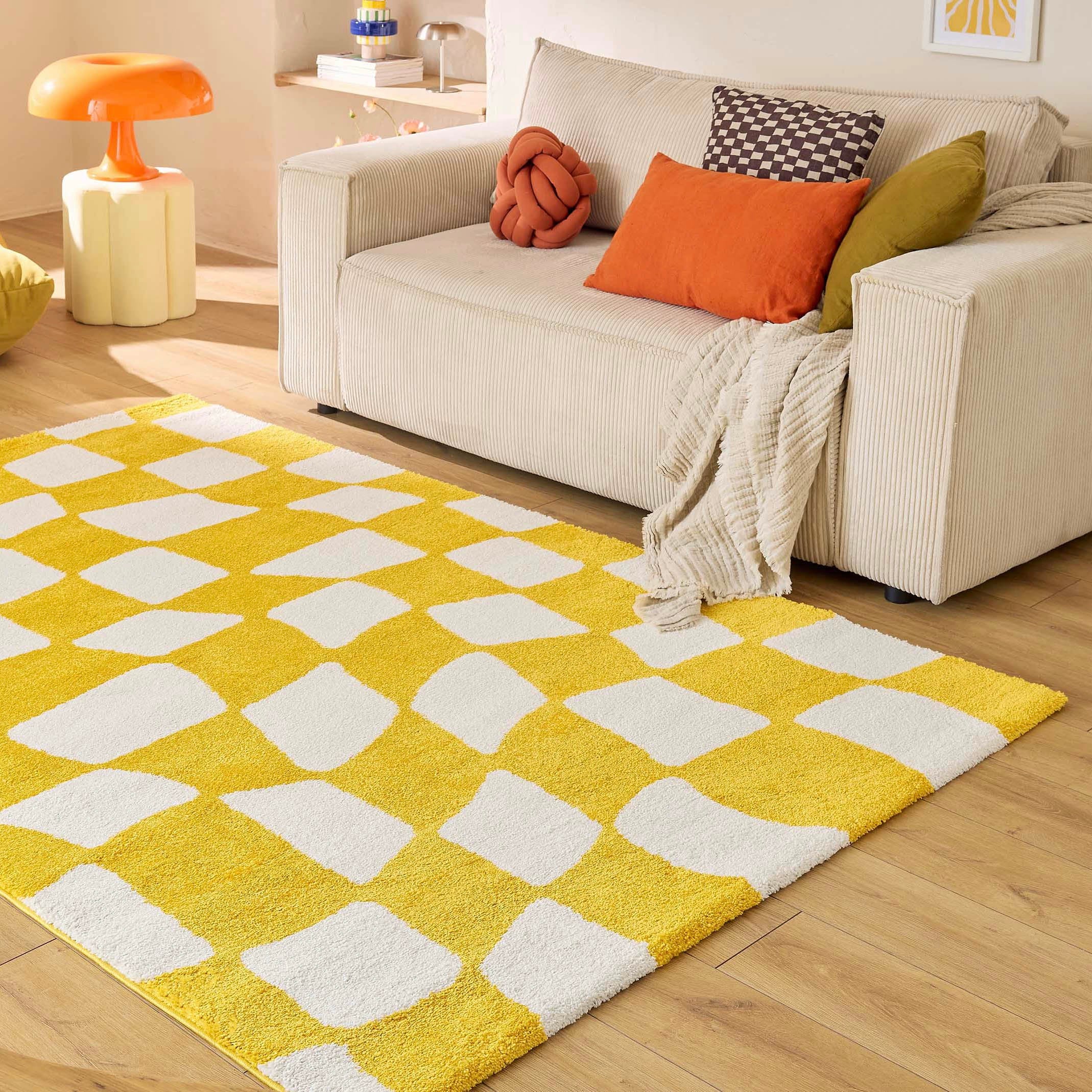 Groovy Rug 383 - Modern Pattern - Yellow - Indoor