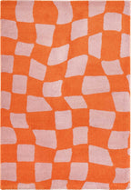 Alfombra Groovy 383 - Estampado moderno - Naranja - Interior