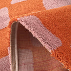 Alfombra Groovy 383 - Estampado moderno - Naranja - Interior