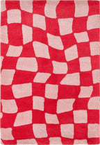Alfombra Groovy 383 - Estampado moderno - Rojo - Interior