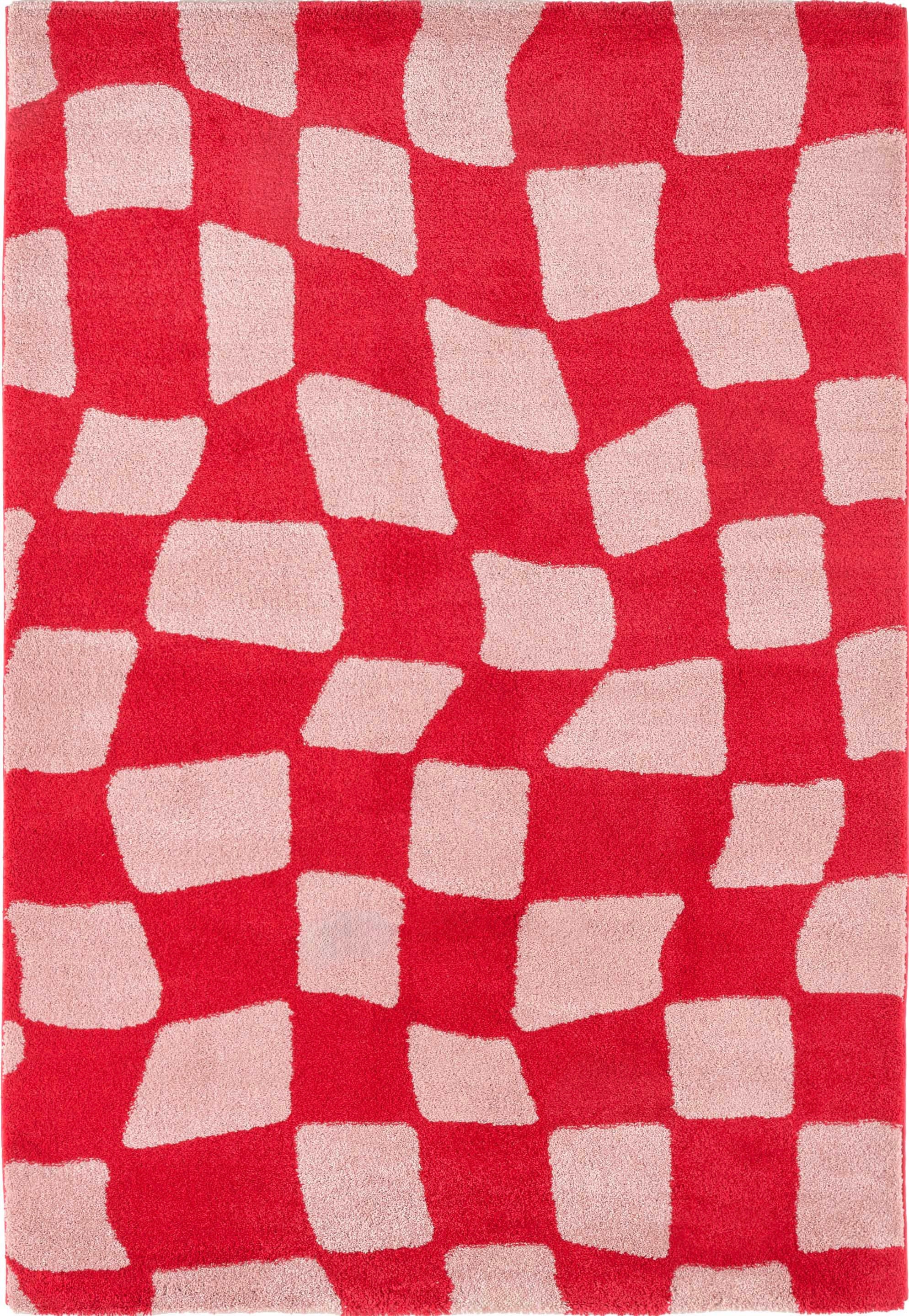 Alfombra Groovy 383 - Estampado moderno - Rojo - Interior