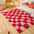 Alfombra Groovy 383 - Estampado moderno - Rojo - Interior