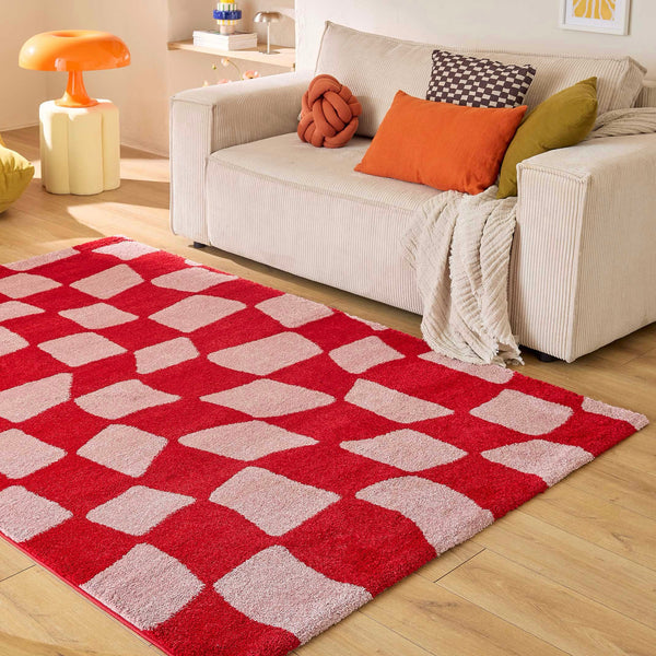 Groovy - Tapis D'Intérieur - Polypropylène - Rouge