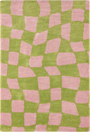 Tapis Groovy 383 - Motif Moderne - Vert - Intérieur