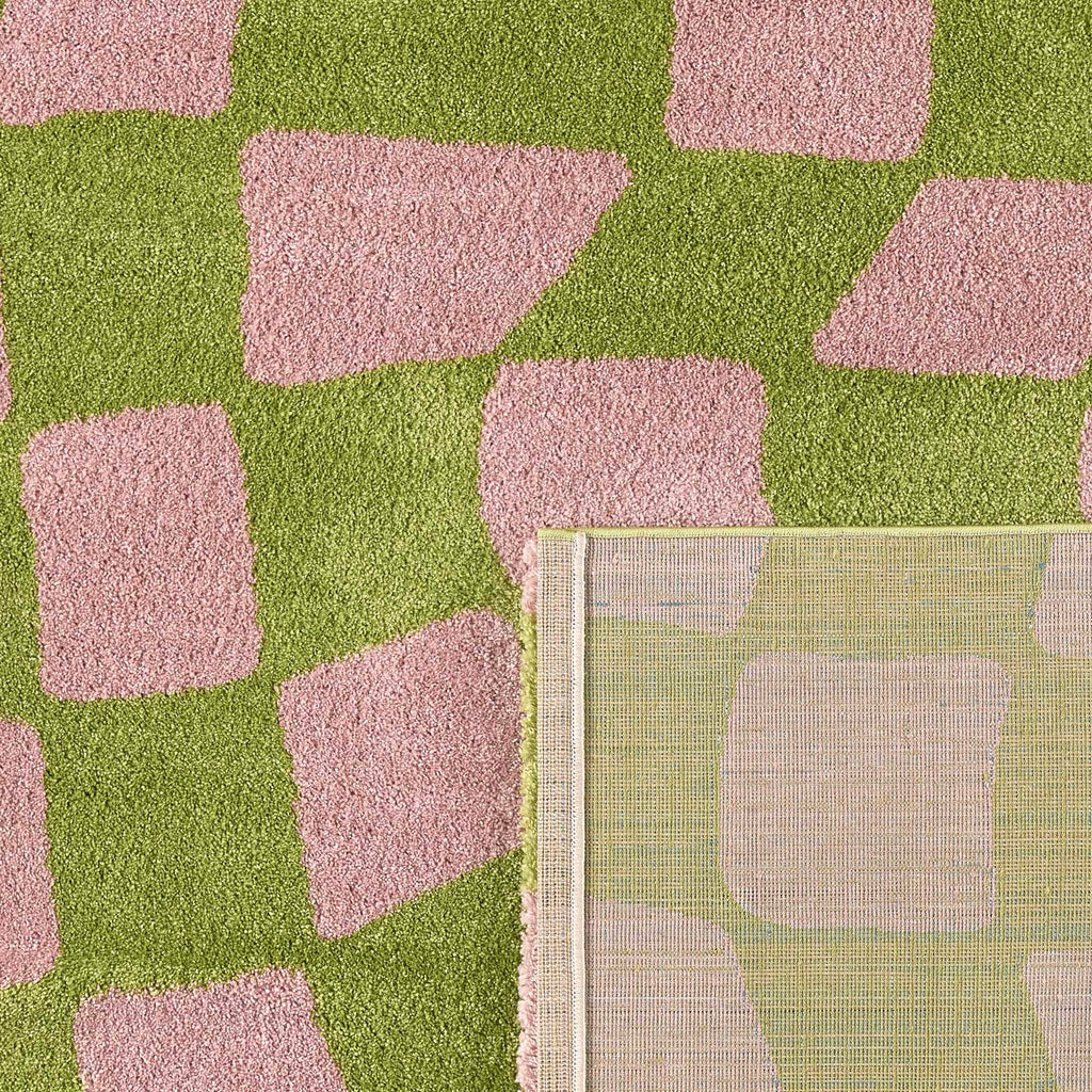 Alfombra Groovy 383 - Estampado moderno - Verde - Interior