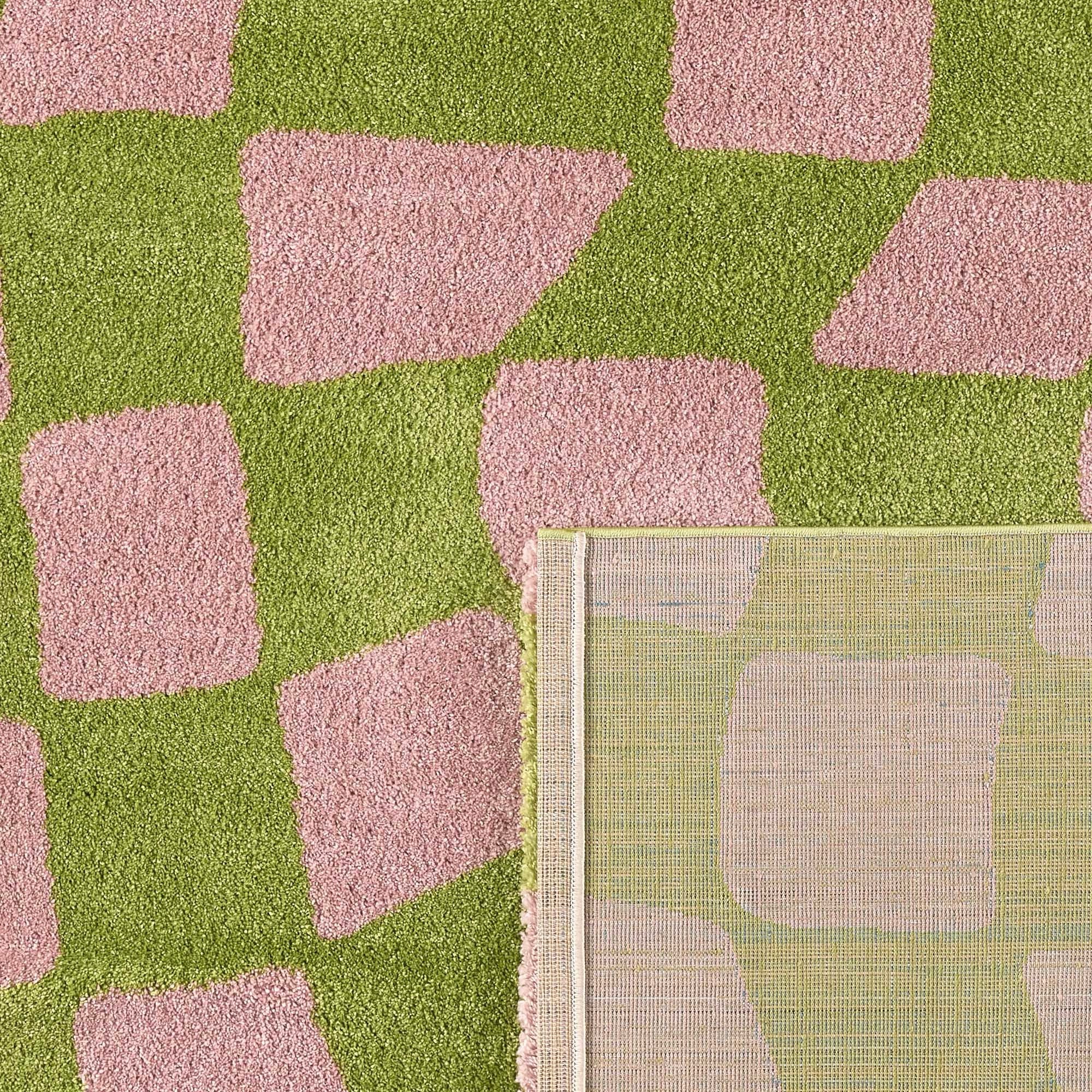 Alfombra Groovy 383 - Estampado moderno - Verde - Interior
