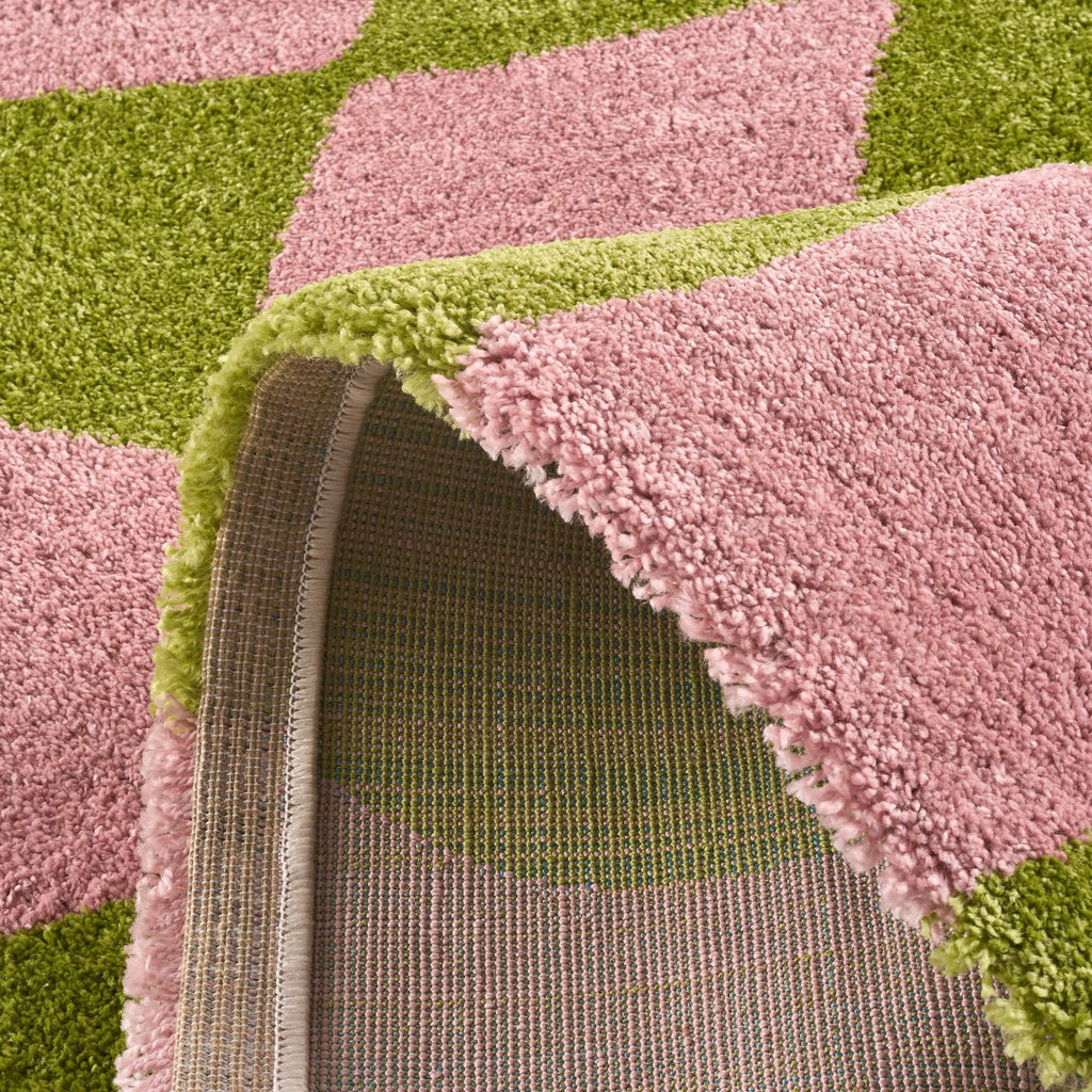 Alfombra Groovy 383 - Estampado moderno - Verde - Interior