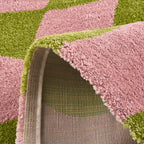 Alfombra Groovy 383 - Estampado moderno - Verde - Interior