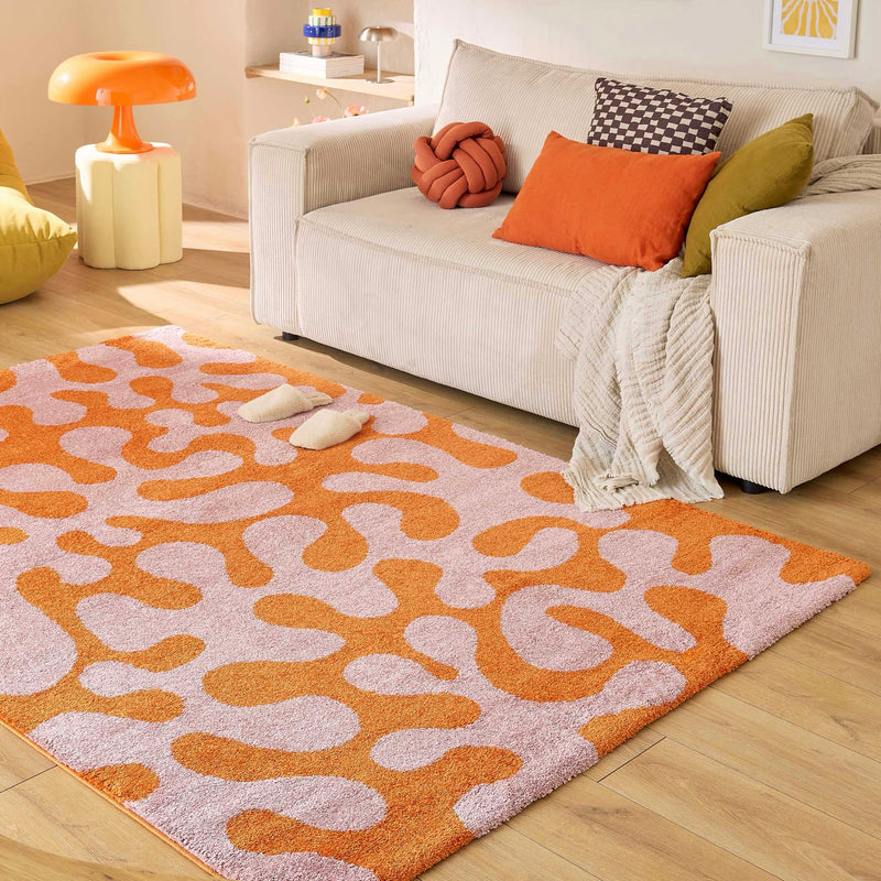 Tapis Groovy 384 - Motif Moderne - Rose - Intérieur