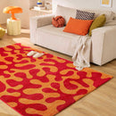Tapis Groovy 384 - Motif Moderne - Rouge - Intérieur