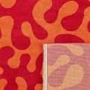 Tapis Groovy 384 - Motif Moderne - Rouge - Intérieur