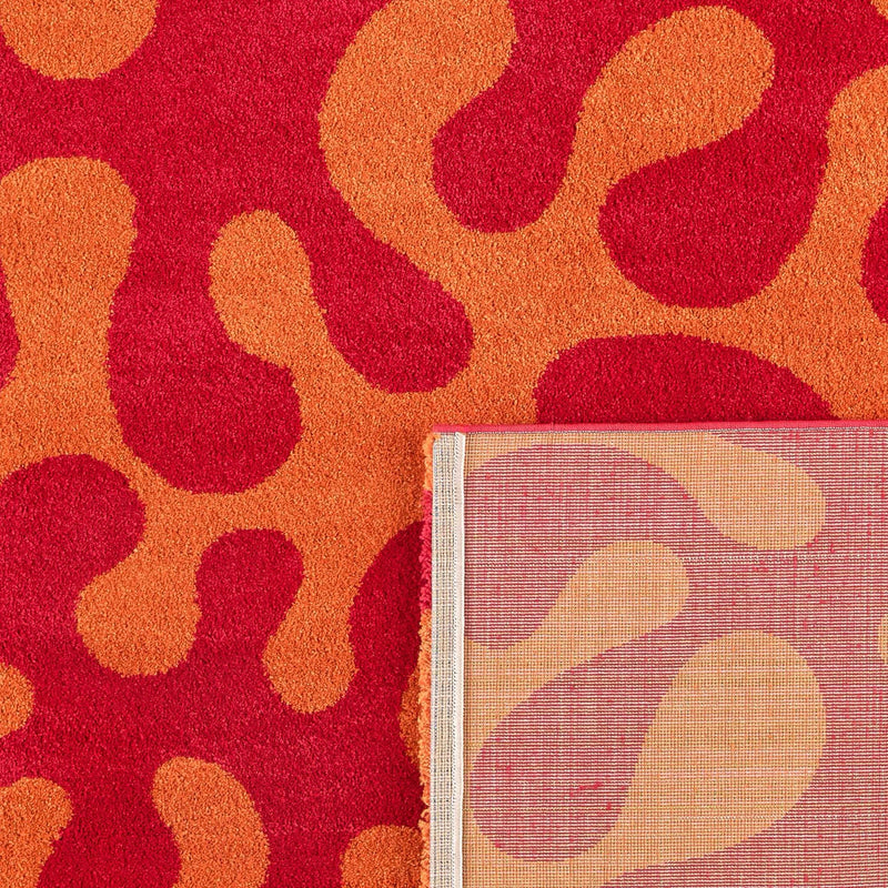 Tapis Groovy 384 - Motif Moderne - Rouge - Intérieur