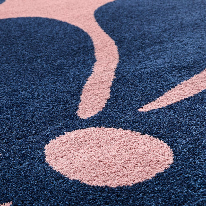 Tapis Groovy 385 - Motif Moderne - Bleu - Intérieur