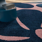 Alfombra Groovy 385 - Estampado moderno - Azul - Interior