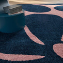 Tapis Groovy 385 - Motif Moderne - Bleu - Intérieur