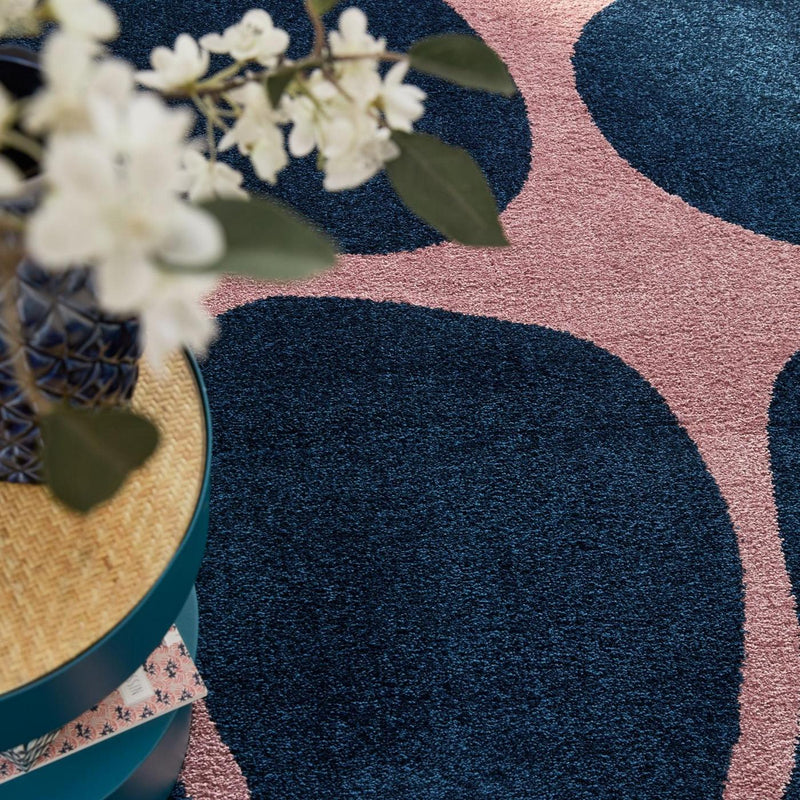 Tapis Groovy 385 - Motif Moderne - Bleu - Intérieur