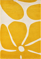 Alfombra Groovy 385 - Diseño moderno - Amarillo - Interior