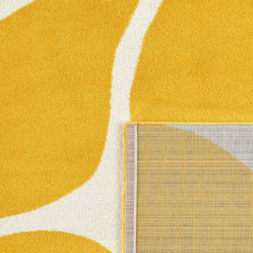 Alfombra Groovy 385 - Diseño moderno - Amarillo - Interior
