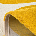 Alfombra Groovy 385 - Diseño moderno - Amarillo - Interior