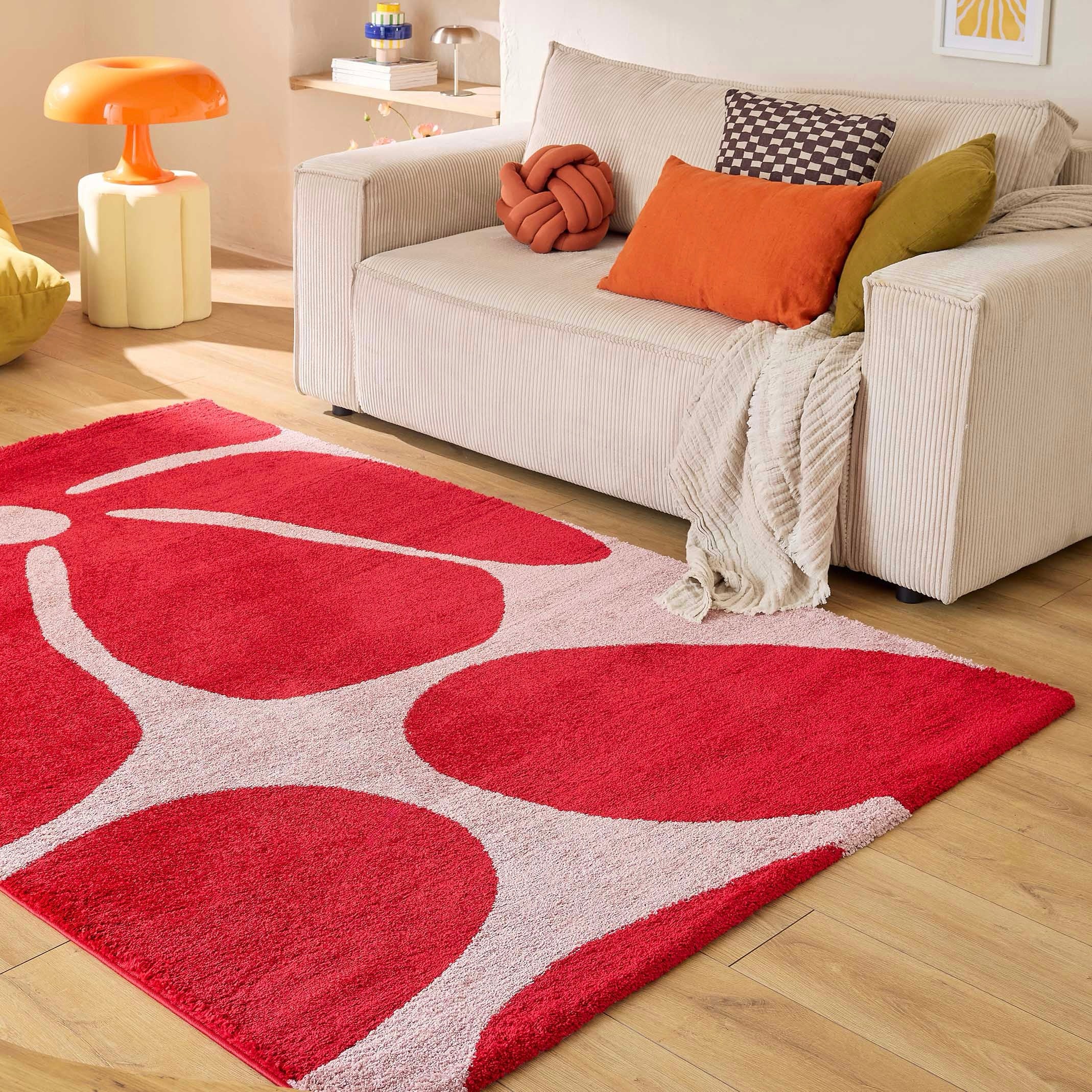 Groovy - Tapis D'Intérieur - Polypropylène - Rouge