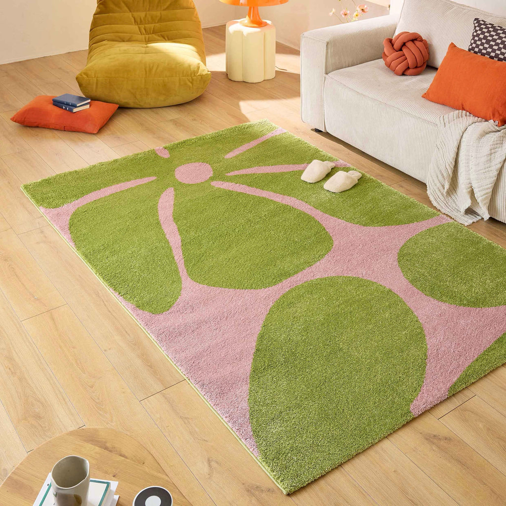 Groovy 385 Rug - Modern Pattern - Green - Indoor