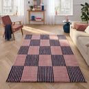 Tapis Groovy 386 - Motif Moderne - Bleu - Intérieur