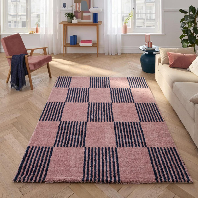Tapis Groovy 386 - Motif Moderne - Bleu - Intérieur