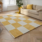 Groovy Rug 386 - Modern Pattern - Yellow - Indoor