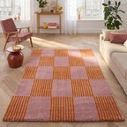 Groovy Rug 386 - Modern Pattern - Orange - Indoor