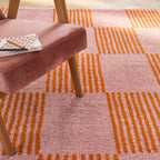Groovy Rug 386 - Modern Pattern - Orange - Indoor