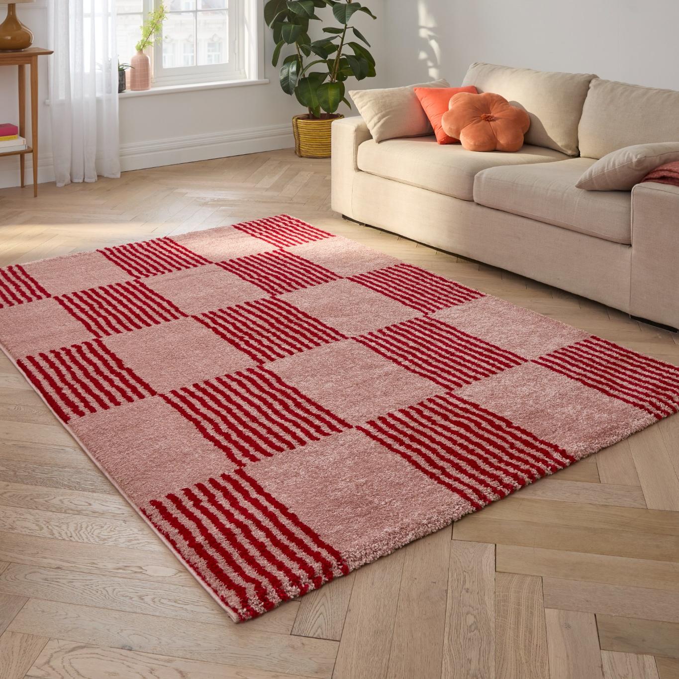 Groovy Rug 386 - Modern Pattern - Red - Indoor