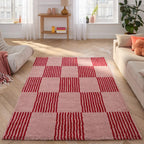 Groovy Rug 386 - Modern Pattern - Red - Indoor