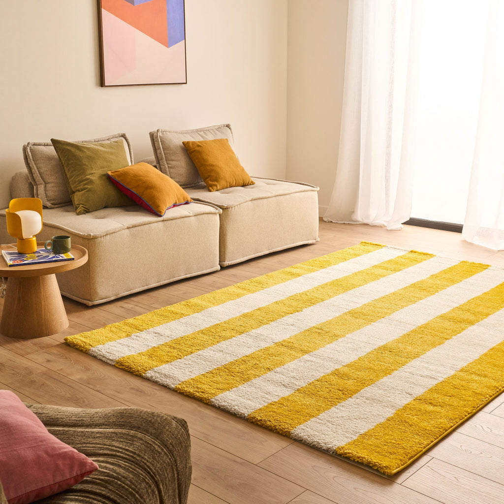 Groovy - Tapis D'Intérieur - Polypropylène - Jaune