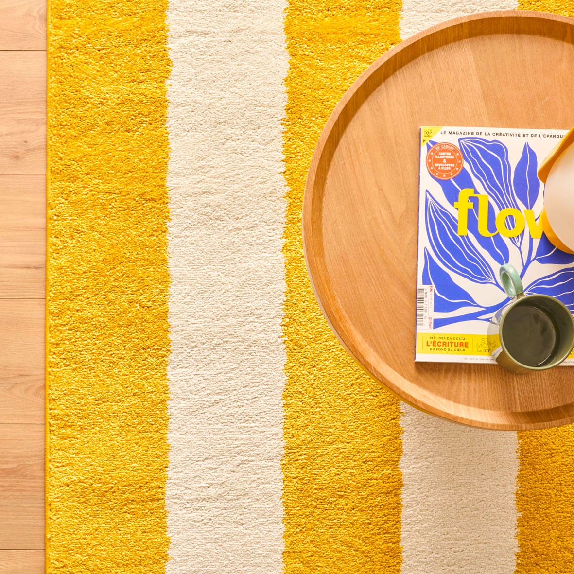 Groovy - Tapis D'Intérieur - Polypropylène - Jaune