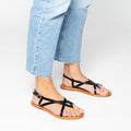 Golden Sun - Emerald Sandals - Black
