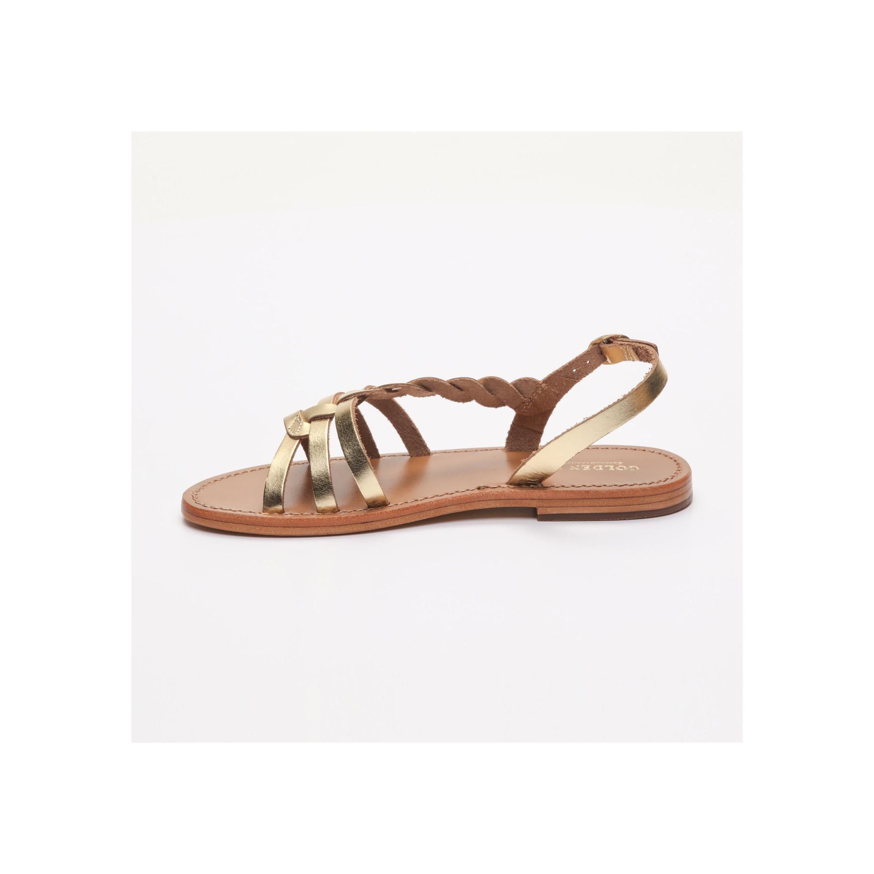Golden Sun - Pelidne Sandals - Dark Gold