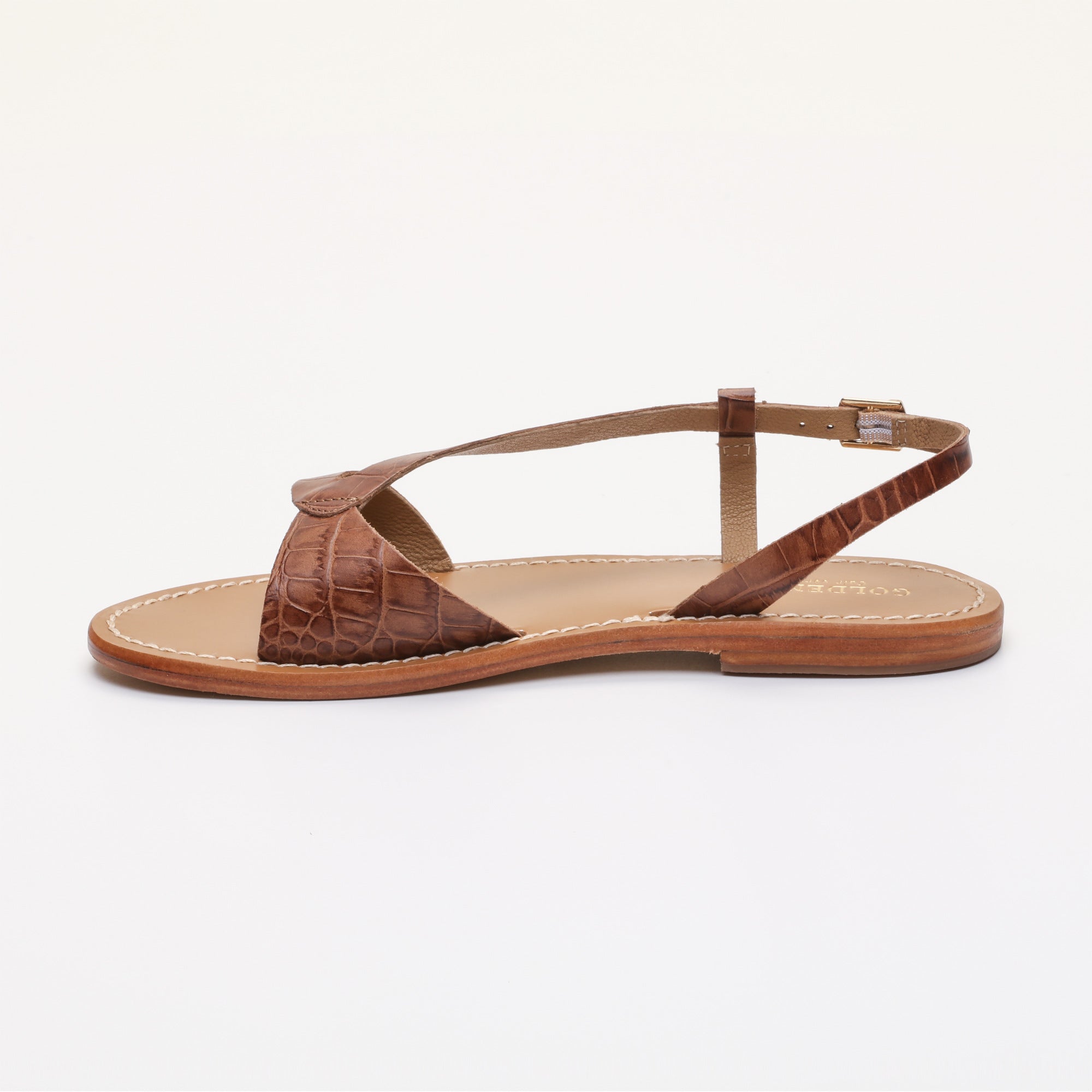 Timo Sandals - Croco Beige