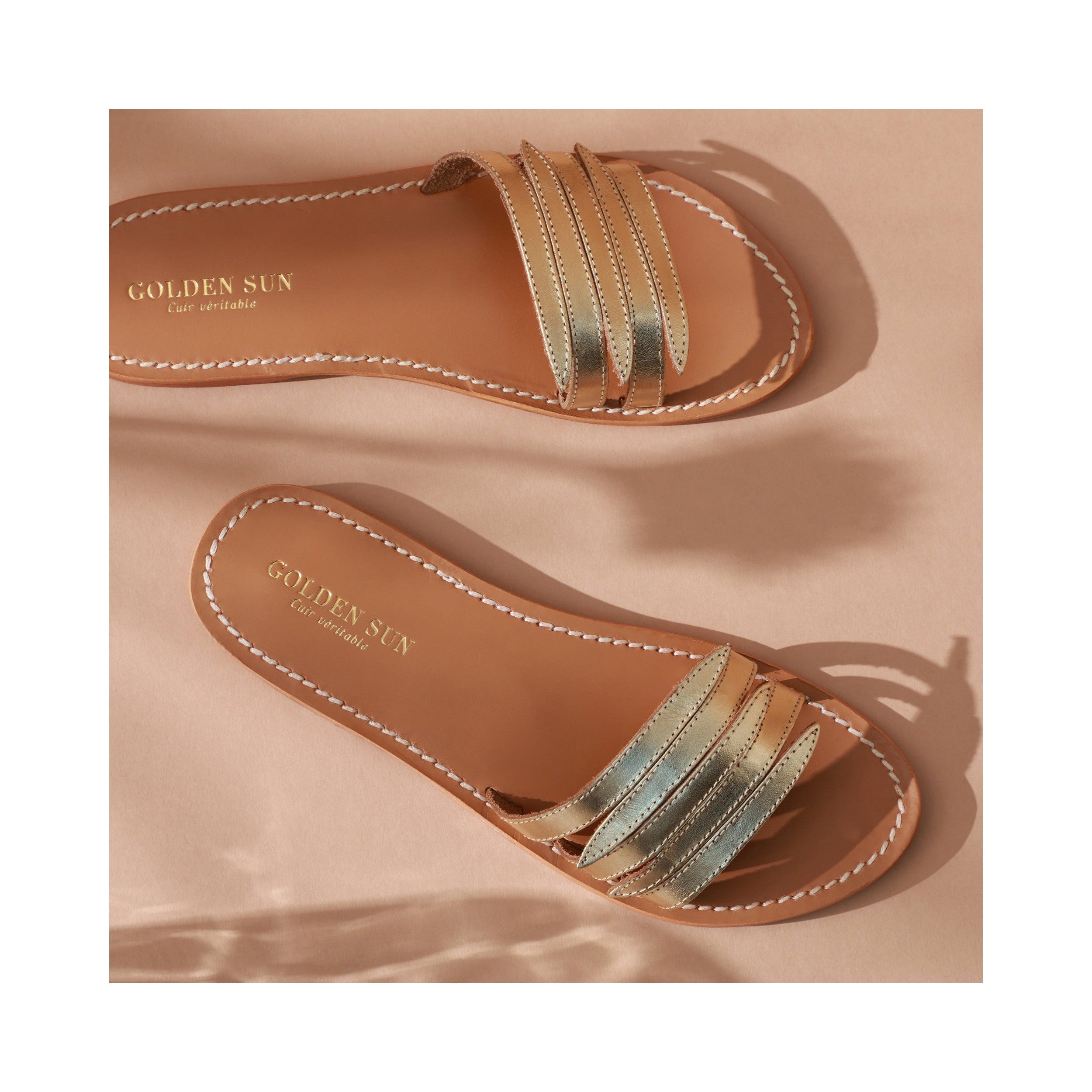 Mules Pansy - Or Foncé