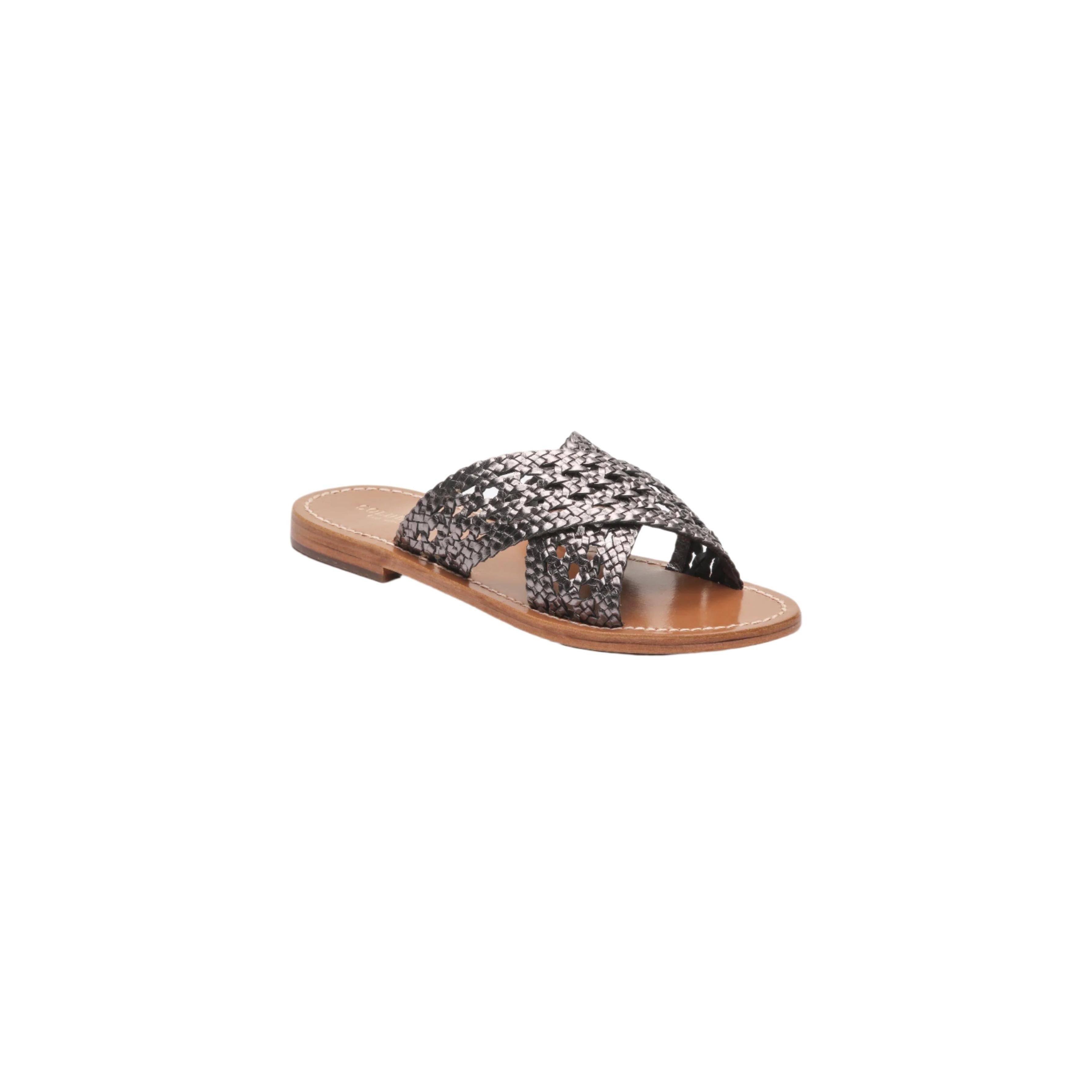 Baharak Mules - Pewter