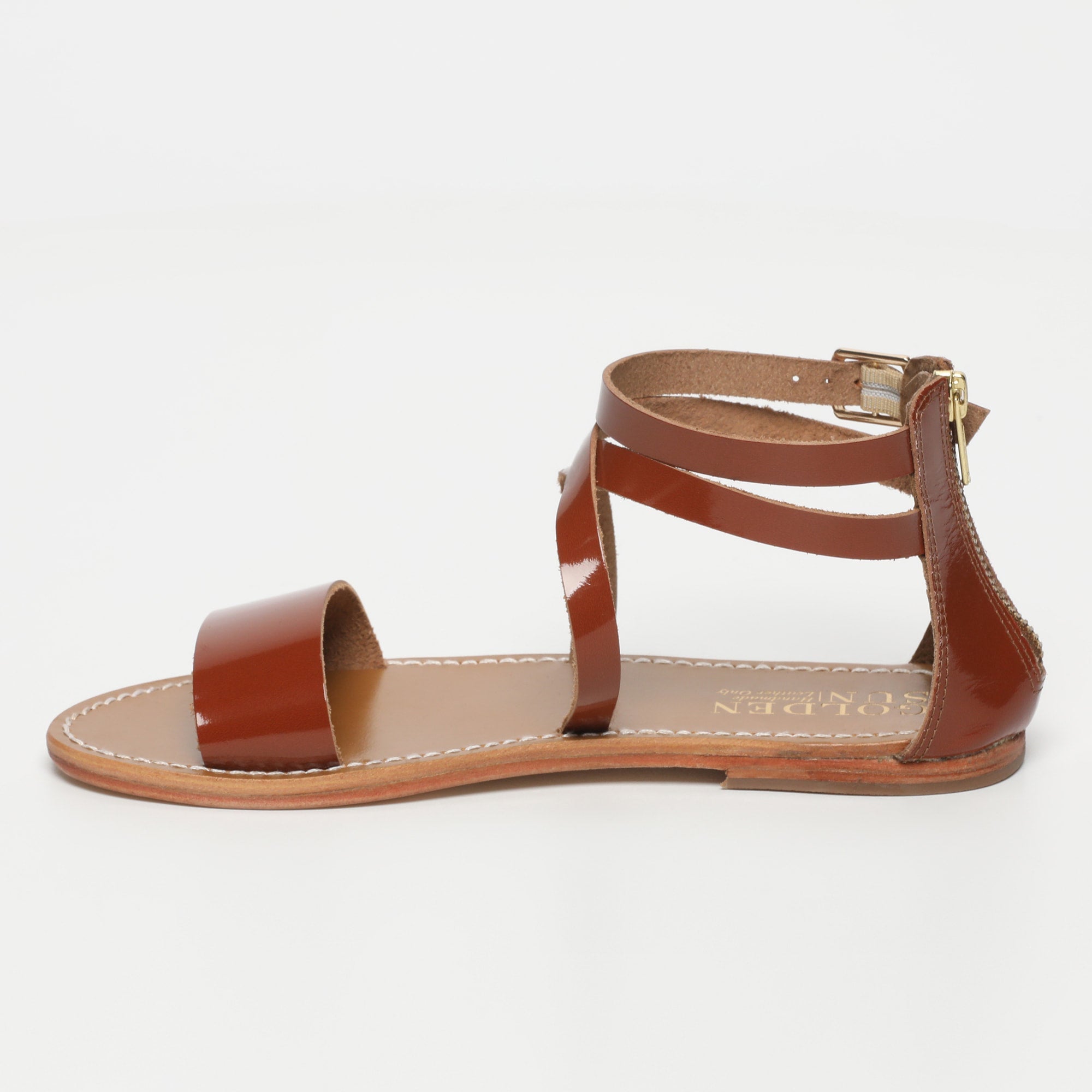 Golden Sun - Galaxy Sandals - Camel Patent