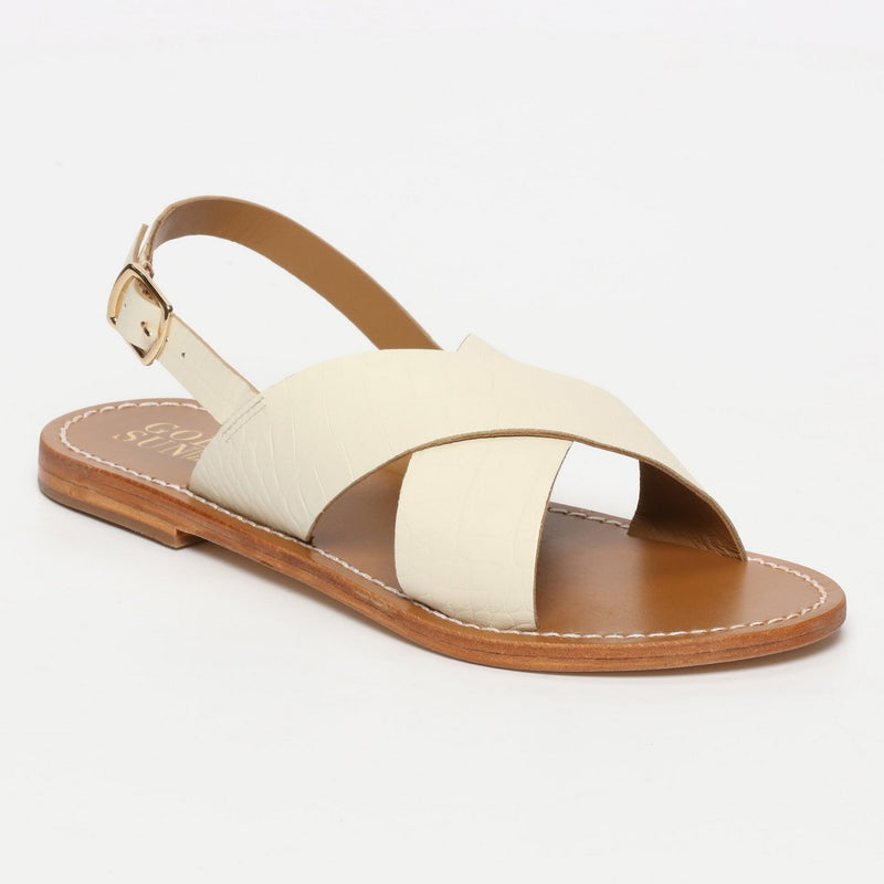 Sandalias Rosedale - Croco Blanco