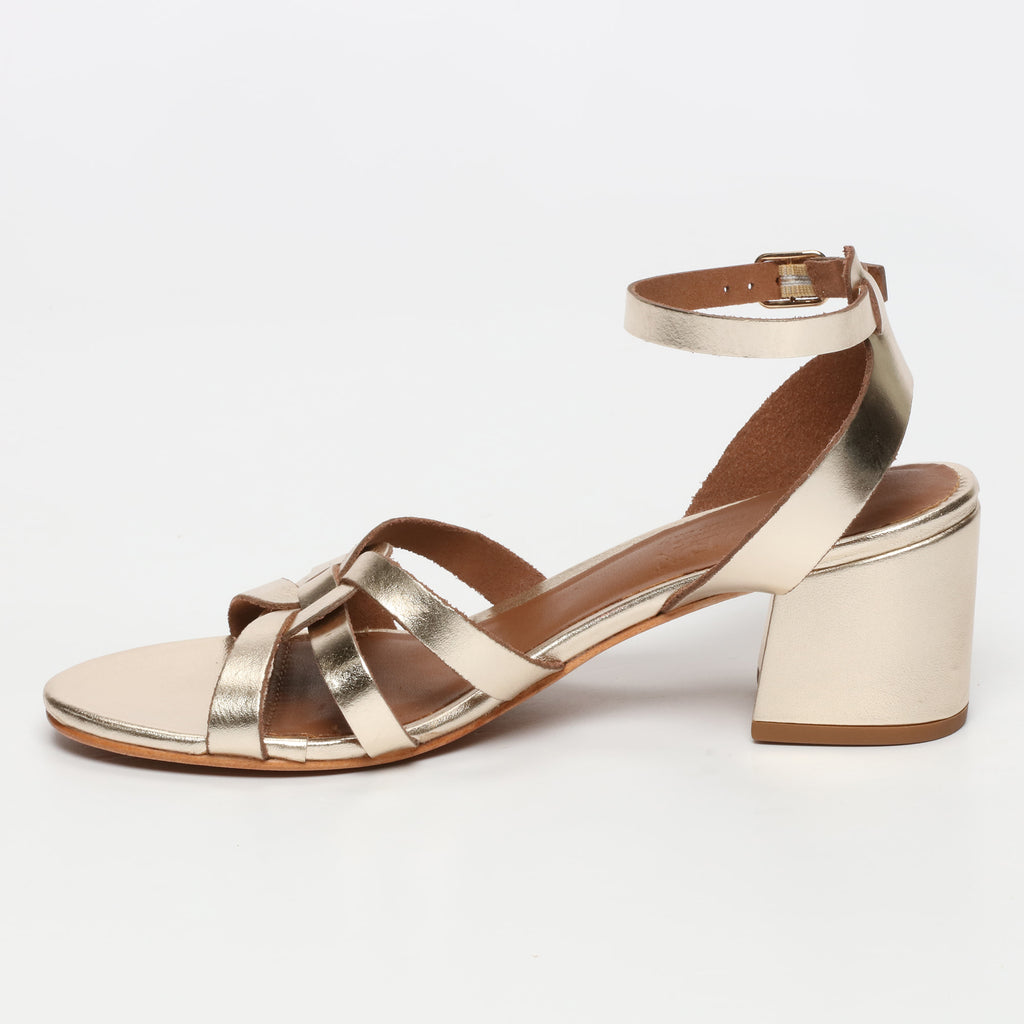 Sandalias de tacón Kishi - Dorado