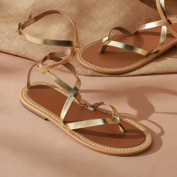 Sandalias Tyvena - Oro oscuro