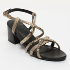 Sandales A Talons Hyams - Beige Serpent