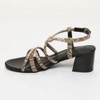 Sandales A Talons Hyams - Beige Serpent