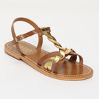 Sandales Kyseli - Camel+Foncé Doré
