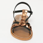 Sandales Kyseli - Noir+Bronze