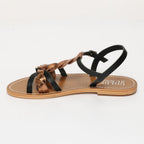 Sandales Kyseli - Noir+Bronze