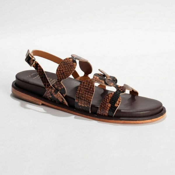 Canela Sandals - Snake Brown