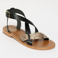 Sandales Slatina - Beige Serpent+Noir